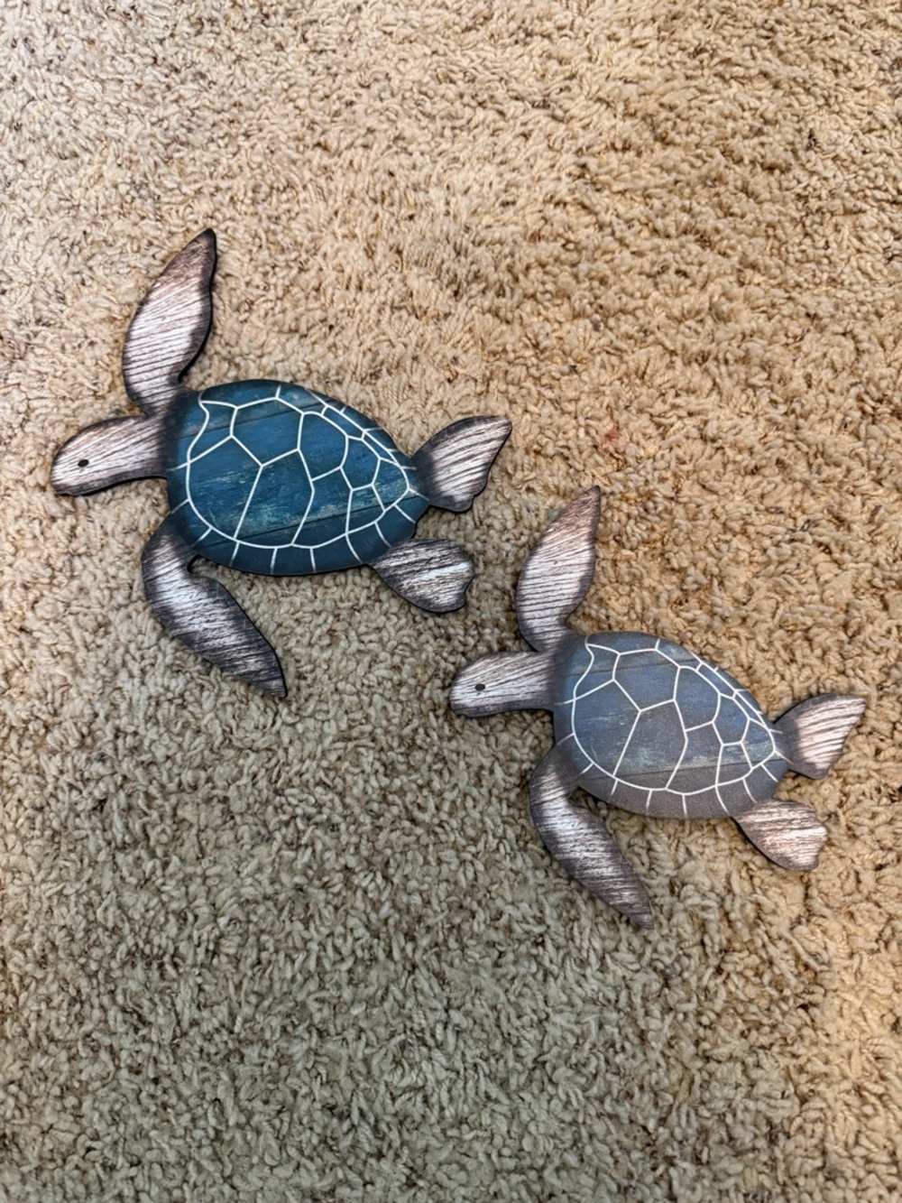 Blue Sea Turtle Wall Decor Set - Coastal Home Accent